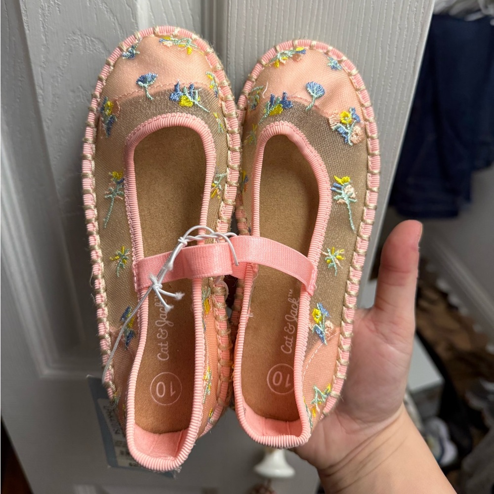Cat & Jack Pink Floral Shoes Girls